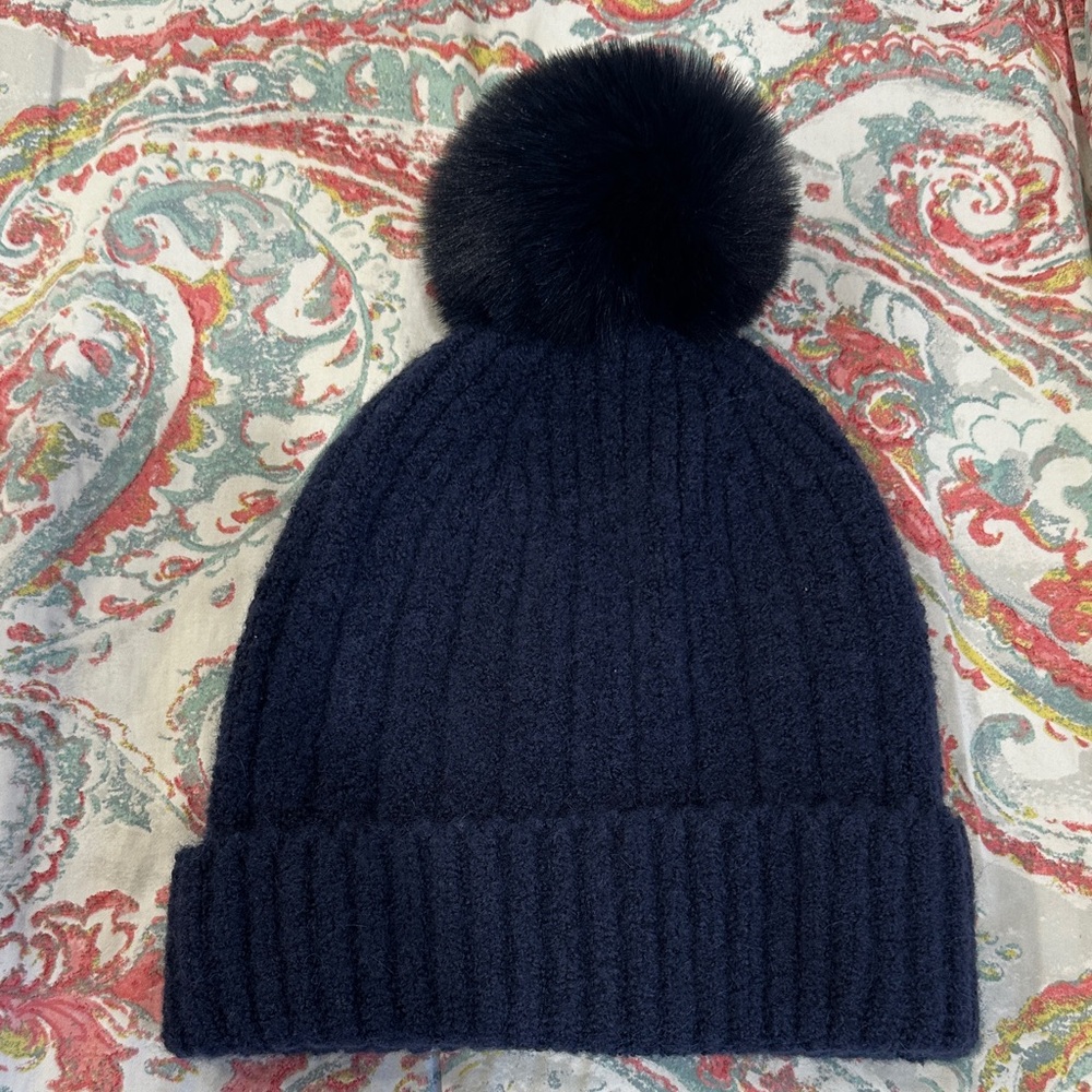 J. Crew Ribbed pom-pom beanie in Supersoft yarn